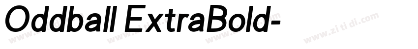 Oddball ExtraBold字体转换
